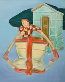 Resettlement #7, 1982 by Conrad Furey, 1982, oil on canvas, sold Jul 2026