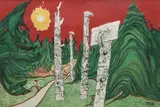 Monumental Power (Totem Series no. 41), 1995 by Armand Frederick Vallee, 1995, watercolour and ink, sold Jul 2026