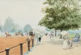 Riders in the Park, 1892 by Frederic Marlett Bell-Smith, 1892, watercolour on paper, sold Jul 2026