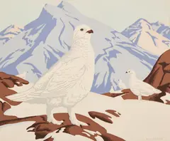 White-Tailed Ptarmigan (Lagopus Leucurus) by A. J. Casson, Sampson Matthews silkscreen, sold Jul 2026