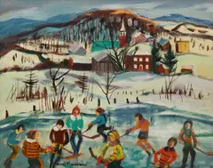 Hockey, Ripon, Quebec by Henri Leopold Masson, oil on canvas, sold Jul 2026