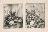 Still Life with Fruit by Hardus Koekemoer, etching on cut and woven paper, sold May 2023