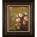 Abstract Floral Still Life by Marlene Swart, oil on canvas mounted on board, sold May 2023