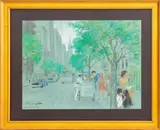 Lower Fifth Avenue by Arthur Sarnoff, Pastel on Paper, sold Feb 2024