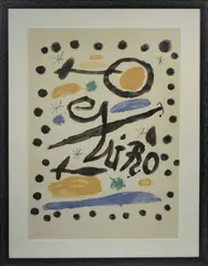 Untitled by Joan Miró, lithograph on paper, sold Jan 2021