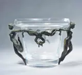 Untitled by Patrick Laroche, bronze and glass center piece, sold Jan 2021