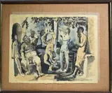 Untitled by Pablo Picasso, lithograph, sold Jan 2021