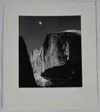 Moon and Half Dome by Ansel Adams, Silver gelatin print, sold Jan 2021