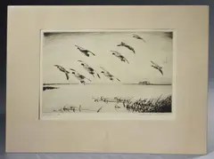 Untitled by Churchill Ettinger, Etching and drypoint on paper, sold Jan 2021
