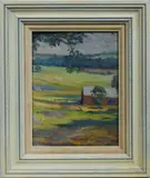 Farm Landscape by Edward Alfred Cucuel, Oil on canvas board, sold Jan 2021