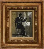 The Violinist by William Sloan, Oil on canvas, sold Jan 2021