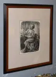 Portrait of a Seated Nude Reading by Dean Fausett, Charcoal on paper, sold Jan 2021