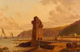 View of Lynmouth Oil by Joseph Kennedy, oil, offered Apr 2024