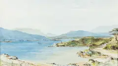 In Lamlash by Hugh Munro, watercolor, offered Apr 2024