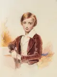 Portrait of a young boy Pencil and by George Richmond, watercolor, sold Apr 2024