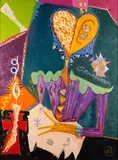 Untitled by Marjana Wjasnova, oil, offered Feb 2024