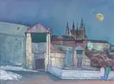 Cityscape Oil by Yoko Omomi, oil, sold Feb 2024