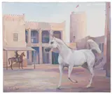 Arabian horse Oil by L. Lygo, oil, sold Feb 2024