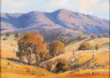 Grazing the Rocky near Euchareena Oil by Ted Lewis, oil, sold Feb 2024