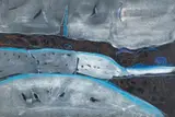 Knills Steeple and crows in winter by Tony O'Malley, Gouache and crayon25, sold Feb 2024