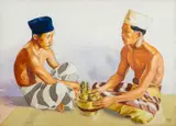 Untitled by Rupert Pease, 1934, watercolor, sold Feb 2024