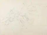 Carol with Rhododendrons by Francis Hewlett, pencil, sold Feb 2024