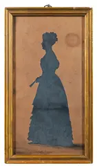 Portrait of Lady Caroline Lamb by Auguste Edouart, watercolor, offered Jan 2024