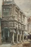 The Old Guildhall by Alfred Leyman, watercolor, sold Jan 2024