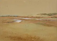 Thurlestone Golf Club by Charles Whymper, watercolor, offered Jan 2024
