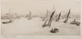 A Mediterranean Port by William Lionel Wyllie, Etching, sold Oct 2023