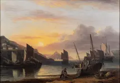 A view of Ilfracombe Oil by Thomas Luny, 1833, oil, sold Oct 2023