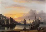 A view of Ilfracombe Oil by Thomas Luny, 1833, oil, sold Oct 2023