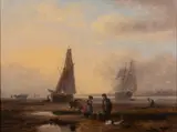 The river estuary Oil by Thomas Luny, oil, sold Oct 2023