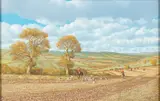 The Hunt Oil by Nicholas Mace, oil, sold Oct 2023
