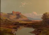 Pennard castle by Charles Brook Branwhite, oil, sold Oct 2023