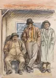 A Waiting Game Watercolour and by Rene Blair, watercolor, sold Oct 2023