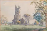 Country Church and Churchyard Watercolour 23 by Bernard Cecil Gotch, watercolor, sold Oct 2023