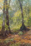 Mamhead Woods by Frederick John Widgery, watercolor, sold Oct 2023