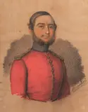 Portrait of an officer by George Morosini, drawing, offered Oct 2023