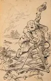 Scenes of country life by Henry Ardmore Sandercock, ink, sold Jul 2023
