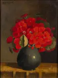 Still life by Maria Johanna Wilhelmina Becht, oil on panel, sold Jul 2023