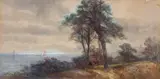 Extensive estuary scene by William Widgery, watercolour, sold Jul 2023