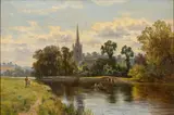 Stratford on Avon by Alfred Bevan Collier, oil, sold Jul 2023
