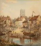 View of the River Severn by Henry Bryan Ziegler, watercolor, sold Jul 2023