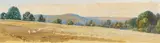 Pastoral scenes by R. Leyman, watercolor, sold Jul 2023