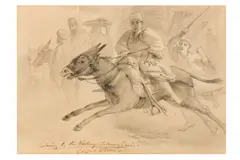Untitled by Elijah Walton, pencil and wash, offered May 2024