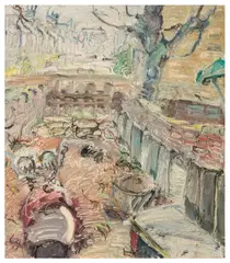 Untitled by Alan Pearson, oil on board, offered Mar 2024