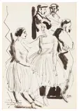 Untitled by Laura Knight, ink, offered Mar 2024