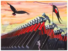 C.B.E., R.D.I. (BRITISH, b.1936) by Gerald Scarfe, oil on canvas, offered Mar 2024