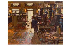 Untitled by Bruce Yardley, oil on canvas, offered Mar 2024